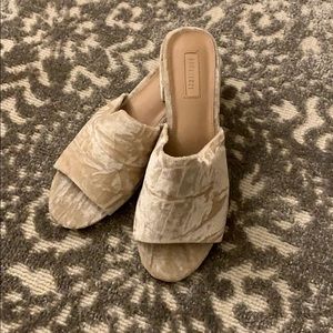 Forever 21 Crushed Velvet Mules
